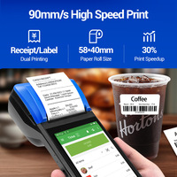Terminal POS Portátil Android 12, 3GB+16GB, NFC, Escáner de Código de Barras 2D, Impresora de Recibos para Tiendas Minoristas y Restaurantes, Enchufe para EE. UU., UE, AU, Reino Unido