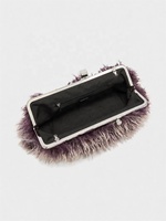 Sac à main/à bandoulière Zeyu Fashion pour femme en fausse fourrure shaggy avec fermeture Kiss Lock et chaîne, idéal pour les soirées, en fausse fourrure écologique, ODM