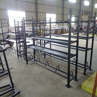 Équipement sportif : Étagère de rangement multifonctionnelle pour salle de sport, unisexe, avec coffre en contreplaqué commercial, banc de piano, mini-banc et grande étagère de rangement