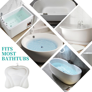 4D Mesh Fabric Bathtub Pillow with Anti-Slip Suction Cups, Neck & Head <b>Support</b> for Bathing, <b>Bath</b> Accessories Gifts - Product Image 6