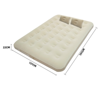 Matelas pneumatique floqué portable avec pompe de gonflage rapide intégrée, pliable, imperméable, pour la maison et le camping