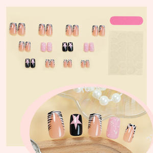 <span class=keywords><strong>Uñas</strong></span> Postizas Desmontables Estilo Francés con Diseño <span class=keywords><strong>de</strong></span> Estrella Rosa <span class=keywords><strong>de</strong></span> Ms.Miemie, Parches <span class=keywords><strong>de</strong></span> <span class=keywords><strong>Uñas</strong></span> Postizas <span class=keywords><strong>Cortas</strong></span> Tipo Ataúd con Diseño <span class=keywords><strong>de</strong></span> <span class=keywords><strong>Vaca</strong></span> Lechera - Product Image 3