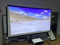 Écran de cinéma extérieur JAVES 120" 144" en polyester 16:9 avec étui de transport FAST FOLD, blanc mat, angle de vision de 160 degrés