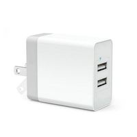 Chargeur USB 24W 5V 4.8A 2 ports Chargeur mural de téléphone portable pour téléphones et autres appareils USB avec prises US/EU/UK