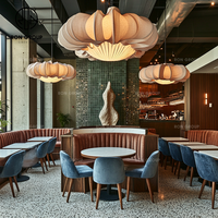 Moderne Halbkreis-Marmor-Restaurantbank Sitzgruppe Sofa Stuhl Möbelset Hochdichter Schaumstoff Umweltfreundlich Langlebig für