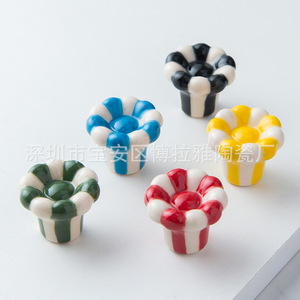 Bora – poignées de meuble en céramique, boutons colorés en forme de Panda, pour porte de tiroir, décoration de chambre d'enfant, LS163 - Product Image 4