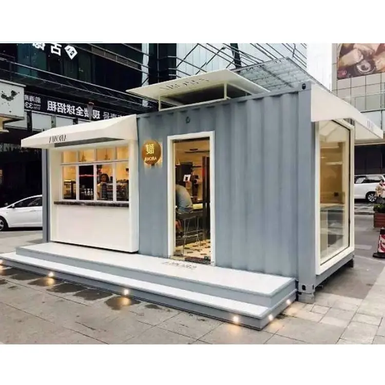 Customized cheap 20ft container coffee shop outdoor store