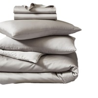 Tissu en viscose de bambou 100% écologique, tissé satiné 300TC, couleur unie, pour la literie, sous-vêtements et pyjamas pour garçons et filles