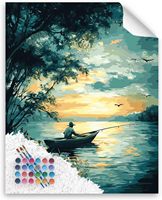 Ensemble de peinture à l'huile numérique en forme de bateau SONGWOO ART pour adultes, écologique, impression numérique DIY