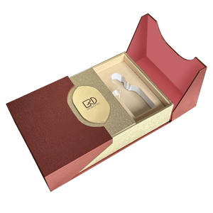 ROGOOD Boîte cadeau <span class=keywords><strong>de</strong></span> luxe en papier texturé rouge à double porte avec fermeture magnétique <span class=keywords><strong>Plaque</strong></span> <span class=keywords><strong>de</strong></span> logo dorée avec <span class=keywords><strong>mousse</strong></span> EVA P2134 - Product Image 6