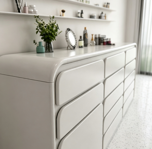 Meuble de rangement moderne en bois blanc avec tiroirs pour salon, chambre, bureau à domicile - Product Image 5