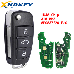 Llave de Coche Remota Plegable XNRKEY de 3 Botones con Chip ID48 315MHz para A2 A3 S3 TT A4 S4 <span class=keywords><strong>Cabrio</strong></span> Quattro Avant 2005-2013 PN 8P0837220E/G - Product Image 1
