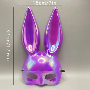 หน้ากากครึ่งหน้ากระต่ายหน้ากากสีดำสีขาวคอสเพลย์อุปกรณ์ประกอบฉากบาร์หน้ากากหูกระต่ายหน้ากากเซ็กซี่เด็กผู้หญิงผู้หญิงผู้หญิงของขวัญงานปาร์ตี้ฮาโลวีน - Product Image 6