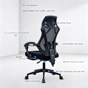 Vente directe d'usine, chaise de travail en maille pas chère, chaise ergonomique pivotante pour salle de réunion, Sillas - Product Image 4