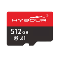 Carte Mini SD Hybour Originale Neuve avec Logo Personnalisé, Plastique, 1 Go-256 Go, Multi-usages, Noire, Classe 4, Modèle TF001 pour Téléphones et Tablettes