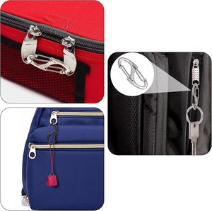 Pcs Black Silver Zipper Clip Anti Theft Deterrent <b>Dual</b> Opening Safety Zipper <b>Locks</b> Pull Replacement For Backpacks Camping Suitca - Product Image 5