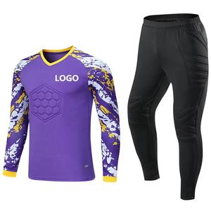 เสื้อฟุตบอลผู้รักษาประตูแขนยาวเสื้อฟุตบอลสีเหลืองพิมพ์ซับลิเมชันตามสั่ง - Product Image 4