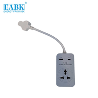Prise de courant USB C à charge rapide EABK, prise universelle AC avec ports Type-C PD et USB A, adaptateur de prise portable avec câble