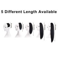 Extensions de cheveux à clipser FUJIA, en cheveux synthétiques épais, brun chocolat foncé, modernes, naturelles, lisses, pour ajouter du volume supplémentaire