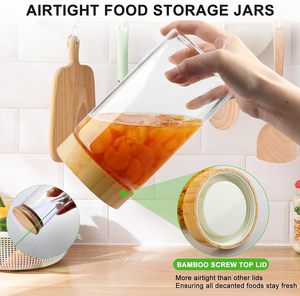 High Quality <b>Jar</b> Glass Storage Kitchen <b>Jars</b> Glasses with Lid Airtight Bottle Food Storage <b>Jar</b> - Product Image 6