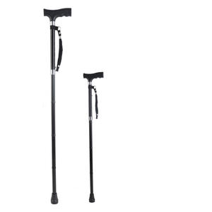 Bâton de marche télescopique en alliage d'aluminium réglable avec embout en caoutchouc pour personnes âgées et randonnée en extérieur - Product Image 1