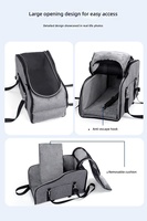 Nouveauté : Siège rehausseur 2-en-1 pour animaux de compagnie, en denim Oxford, transporteur de luxe pour chien pour voiture