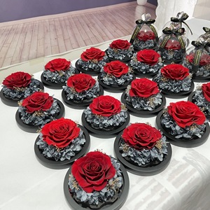 Regalos Más Populares: Rosa <span class=keywords><strong>Eterna</strong></span> La Bella y la Bestia, Flor Preservada en Cúpula de Cristal con Forma de Corazón - Product Image 2