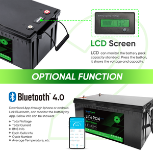 แบตเตอรี่ลิเธียมไอออนแบบชาร์จได้ 24V 200Ah 5120Wh 100A BMS ลิเธียม 25.6V 24V 200Ah 100Ah แบตเตอรี่สำรองพลังงานสำหรับบ้าน - Product Image 4