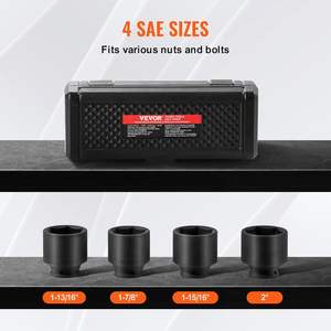 4PCS SAE 6-Point Spindle Nut Socket 1/2 \ "Drive Axle Nut Impact Socket Set for Auto Parts - Product Image 3