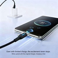 Câble de charge rapide 23 en 2 avec écran LED, câble de charge multi USB 60W, cordon de chargeur multiple pour iPhone/Android/tablettes