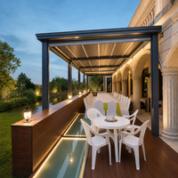 Motorisierte Markise Pergola Schiebetüren Wasserdichte Terrassen-Pergolen Markisen-Pavillon Pegola-Set