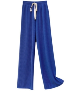 Pantaloni Casual a gamba larga da donna a vita alta in cotone traspirante primavera estate <span class=keywords><strong>moda</strong></span> taglia unica - Product Image 2