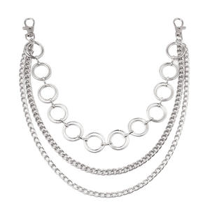 Chaîne de taille géométrique en métal, style punk multicouche, chaîne de pantalon hip-hop rock, chaîne de corps en alliage de zinc pour usage quotidien, tendance - Product Image 5