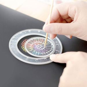 Divertido juego de juguetes de dibujo con espirógrafo, engranajes entrelazados, ruedas, regla geométrica, accesorios de dibujo, creativo, educativo, unisex, 3+ - Product Image 2