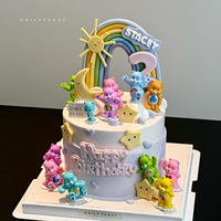 Care Bear PVC 玩偶玩具新品上市 彩色卡通动作玩偶 儿童趣味模型玩具
