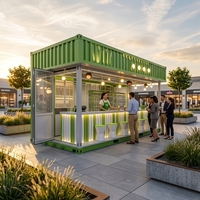 Restaurant mobile personnalisé, bar, kiosque, stand alimentaire modulaire extérieur