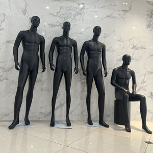 Yeni ayakta oturan adam kukla ekran tam vücut kas erkekler için mankenler fiberglas mat siyah erkek manken giyim mağazası - Product Image 4