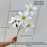 Fleurs artificielles en soie Magnolia à 4 têtes pour décorations de mariages, salles de banquet, fêtes et salons