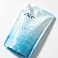 Sachets Doypack en plastique anti-fuite avec bec verseur, imprimés sur mesure, en feuille d'aluminium de qualité alimentaire, pour l'emballage de boissons liquides