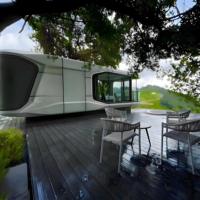 Lusso 2 camere da letto Apple cabina contenitore casa Mobile piccola casa ispirata alla capsula spaziale per l'applicazione campeggio Hotel Villa