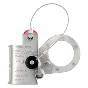 GWP Palmersafety - Agarrador de Cuerdas de Acero Inoxidable con Capacidad de 310 lb, Bloqueo Automático por Resorte para Anillo de Elevación en la Industria Eléctrica - Product Image 1