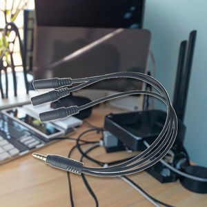 कस्टम उच्च ग्रेड <span class=keywords><strong>3</strong></span>.5 मिमी 4-पोल 3in1 पुरुष से <span class=keywords><strong>3</strong></span> महिला ऑडियो केबल सोने की प्लेटेड ट्रे x केबल - Product Image 4