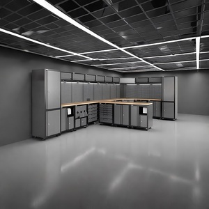 Tùy Chỉnh Kết Hợp Công Cụ Tủ Được Xây Dựng Trong Đèn LED Ổ Cắm Nhiệm Vụ Nặng Nề Nhà Để Xe Hội Thảo Lưu Trữ Máy Trạm Tủ - Product Image 1