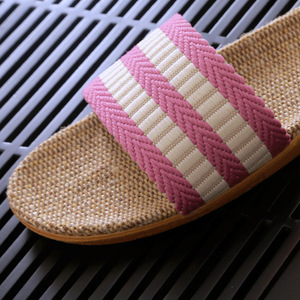 Nuevo Estilo <span class=keywords><strong>de</strong></span> <span class=keywords><strong>Chanclas</strong></span> <span class=keywords><strong>de</strong></span> Lino para Mujer, para Verano, para Interiores, con Suela Gruesa Antideslizante, Transpirables, <span class=keywords><strong>de</strong></span> EVA, con Dibujos Animados, para Piso <span class=keywords><strong>de</strong></span> <span class=keywords><strong>Madera</strong></span> - Product Image 3