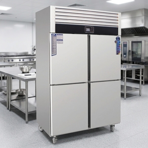 Congelador Vertical de Acero Inoxidable de Grado Profesional, 4 Puertas, Una Sola Temperatura, Refrigeración Comercial Profunda para Cocinas de Hoteles - Product Image 3