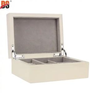 DS Jewelry Organizer <b>Box</b> Rectangle Plain Lid Closure Velvet Interior Simple Style for Storage - Product Image 3