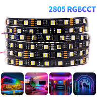 Nueva Tira LED RGBW WS2805 de 60 LED, DC24V, Clasificación IP20, Ra80, Blanco Ajustable de 3000K-6500K, Compatible con Wi-Fi