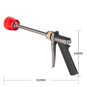 Tongkat semprotan air portabel, tongkat penyemprot air tekanan tinggi, selang taman logam paduan seng batang panjang - Product Image 3