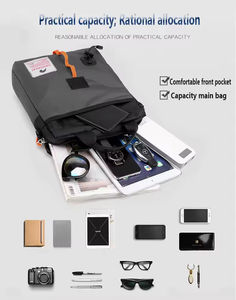 Sac à bandoulière en nylon imperméable unique, tendance, personnalisé, en tissu, pour homme - Product Image 3