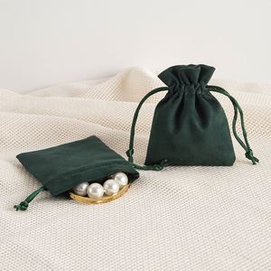 Bolsa de Almacenamiento de Joyas de Terciopelo con Cordón, Bolsa de Regalo para Joyería, Bolsa para Dulces, Bolsa de Almacenamiento para Collares y Colgantes - Product Image 3